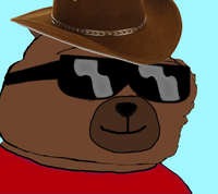 bobo cowboy hat glasses 