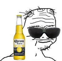 boomer with corona beer 