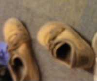 lauging shoes on ground 