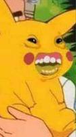 pikachu human teeth deformed face 