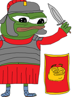 roman soldier pepe and shield 