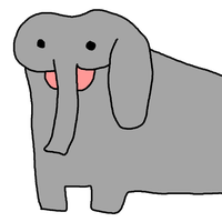 simple cartoon elephant 