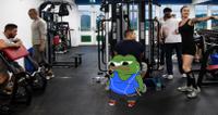 pepe at gym with friends 