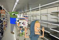 pepe buying all paper products in store 