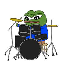 pepe playing drum set 
