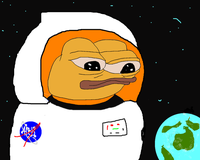 pepe spacesuit orange face 