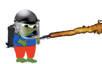 pepe with flamethrower 